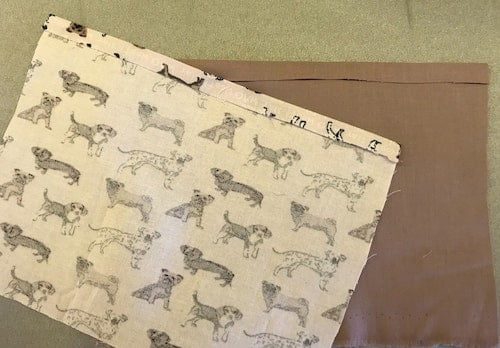 Fold back the top seam and iron down