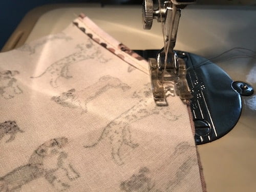 Sew the 2 pieces together