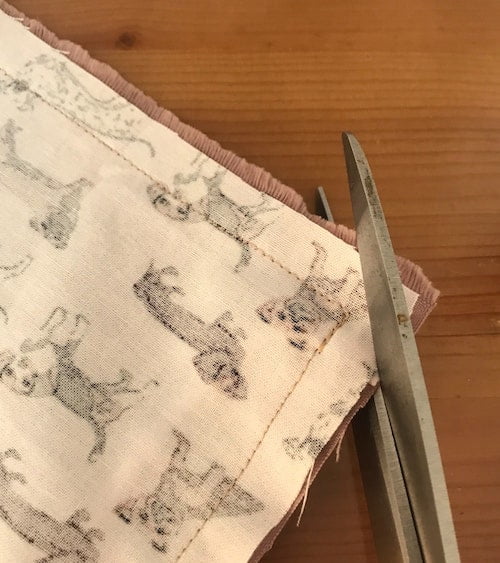 Snip the corners off
