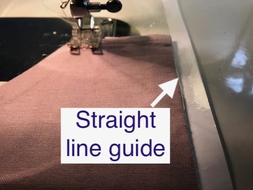 Top sew the collar area