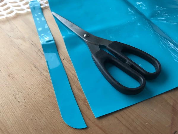 cut the silicone sheet into strips