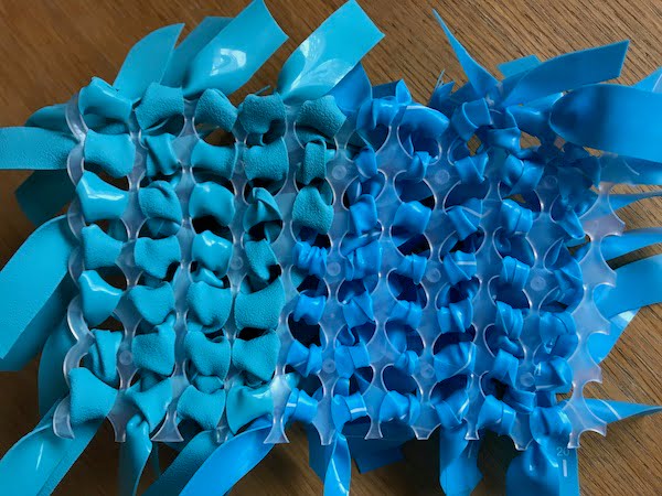 The underside of the finished silicone snuffle mat