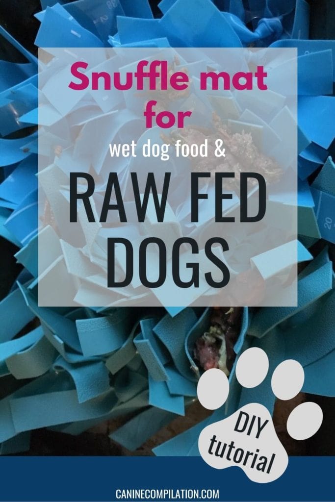 Snuffle mat for wet and raw fed dogs