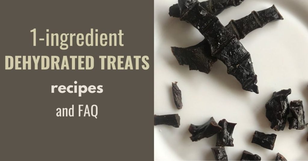 1-ingredient dehydrated dog treat recipes and FAQ