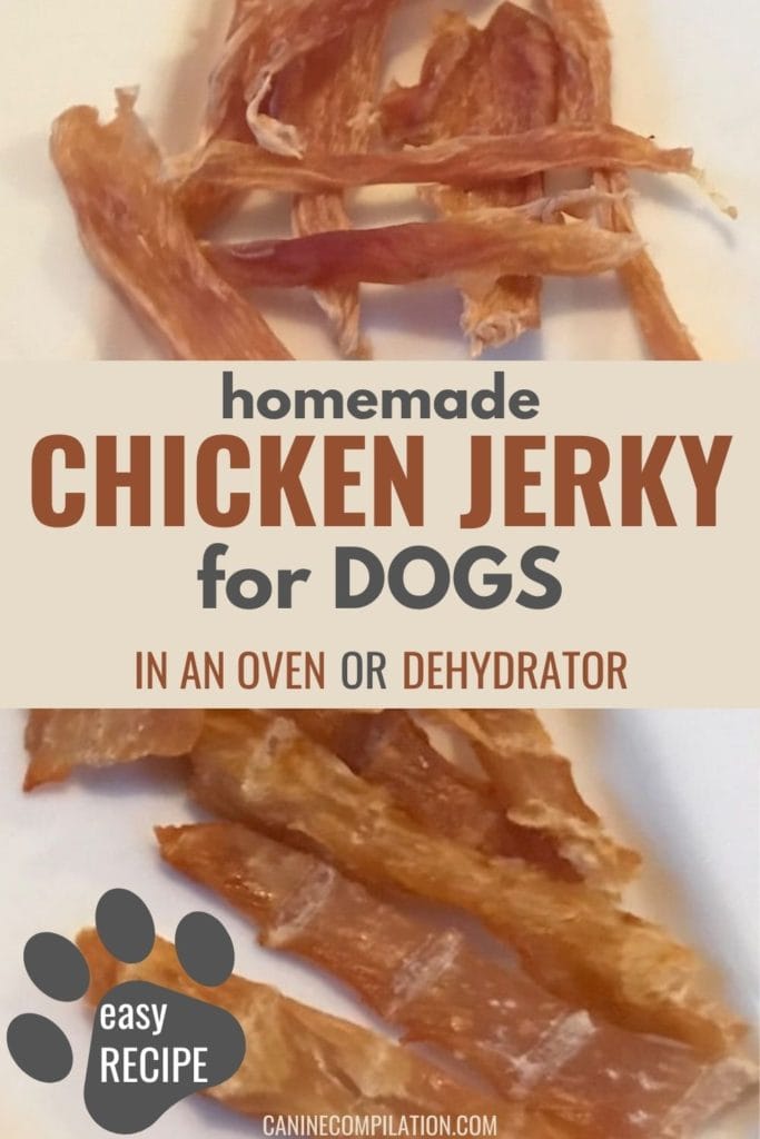 HOMEMADE CHICKEN JERKY FOR DOGS recipe - in an oven or dehydrator