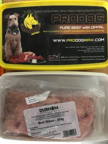 Beef raw food for dogs
