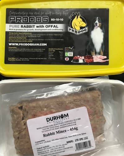 Rabbit raw food for dogs